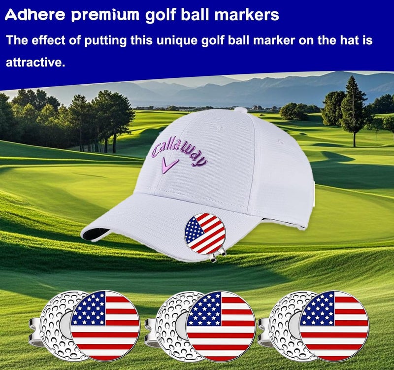 Adhere Golf Ball Markers Personlized Logo Enamel with A Strong Magnetic Hat Clips A Premium Golf Gifts for Golfer - Image 3